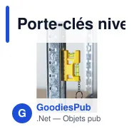 Porte-clés niveau à bulle personnalisable avec logo - Indira - Miniature 10