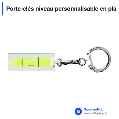 Porte-clés niveau personnalisable en plastique avec logo - Katinka