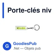 Porte-clés niveau personnalisable en plastique avec logo - Katinka - Miniature 4