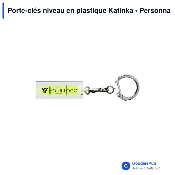 Porte-clés niveau personnalisable en plastique avec logo - Katinka - Image 4