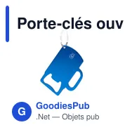 Porte-clés ouvre-bouteille personnalisable en aluminium recyclé - Bermanavec logo - Miniature 1