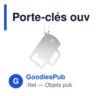 Porte-clés ouvre-bouteille personnalisable en aluminium recyclé - Bermanavec logo - Miniature 4