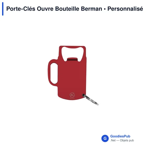 Porte-clés ouvre-bouteille personnalisable en aluminium recyclé - Bermanavec logo - Image 5
