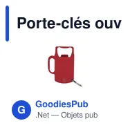 Porte-clés ouvre-bouteille personnalisable en aluminium recyclé - Bermanavec logo - Miniature 8
