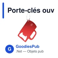 Porte-clés ouvre-bouteille personnalisable en aluminium recyclé - Bermanavec logo - Miniature 10