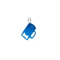 Variante bleu - Porte-clés ouvre-bouteille personnalisable en aluminium recyclé - Bermanavec logo