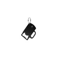 Variante noir - Porte-clés ouvre-bouteille personnalisable en aluminium recyclé - Bermanavec logo