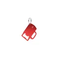 Variante rouge - Porte-clés ouvre-bouteille personnalisable en aluminium recyclé - Bermanavec logo
