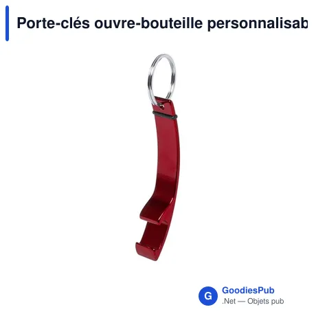 Porte-clés ouvre-bouteille personnalisable avec logo - Milter