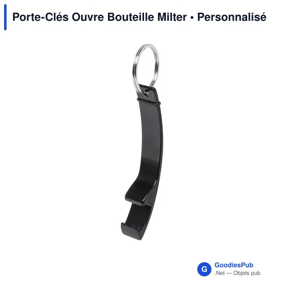 Porte-clés ouvre-bouteille personnalisable avec logo - Milter - Image 8