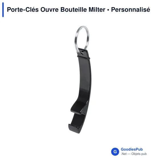 Porte-clés ouvre-bouteille personnalisable avec logo - Milter - Image 10