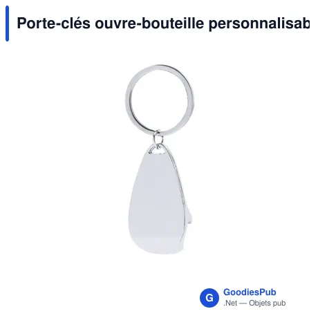 Porte-clés ouvre-bouteille personnalisable avec logo - Myren