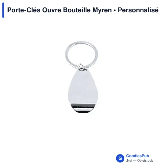 Porte-clés ouvre-bouteille personnalisable avec logo - Myren - Image 2
