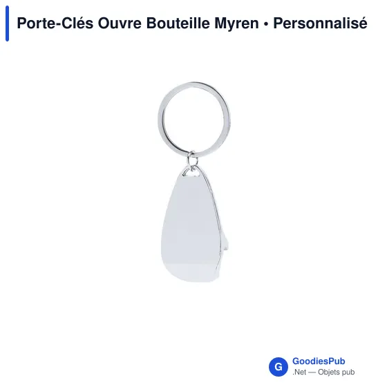 Porte-clés ouvre-bouteille personnalisable avec logo - Myren - Image 3
