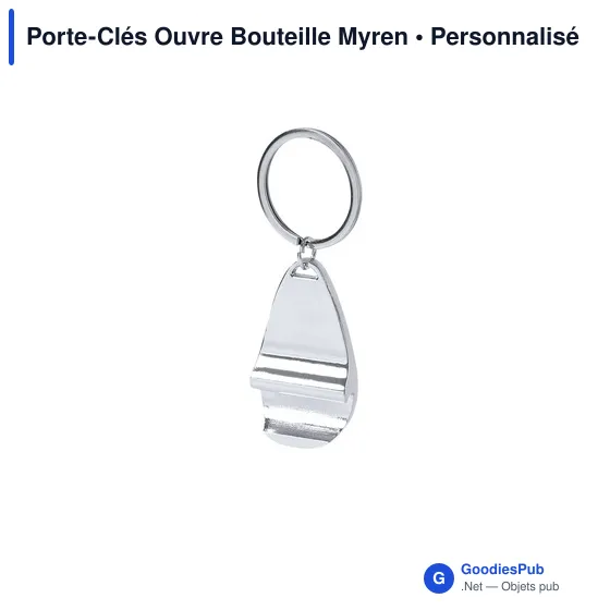 Porte-clés ouvre-bouteille personnalisable avec logo - Myren - Image 4