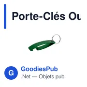 Porte-Clés Ouvre Bouteille Personnalisable avec Logo - Niken - Miniature 4