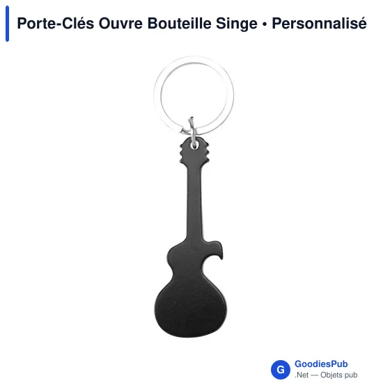 Porte-Clés Ouvre Bouteille Personnalisable avec Logo - Singe - Image 12