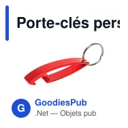 Porte-clés personnalisable avec décapsuleur Cleo pour logo - Miniature 11