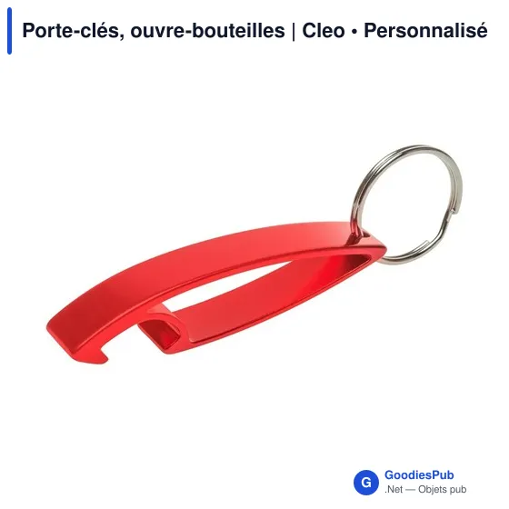 Porte-clés personnalisable avec décapsuleur Cleo pour logo - Image 11