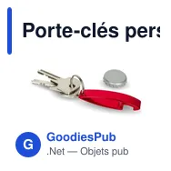 Porte-clés personnalisable avec décapsuleur Cleo pour logo - Miniature 12