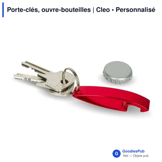 Porte-clés personnalisable avec décapsuleur Cleo pour logo - Image 12