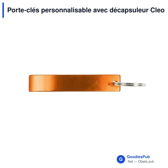 Porte-clés personnalisable avec décapsuleur Cleo pour logo - Image 3