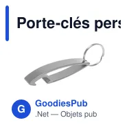 Porte-clés personnalisable avec décapsuleur Cleo pour logo - Miniature 4