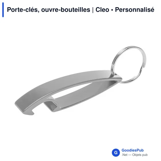 Porte-clés personnalisable avec décapsuleur Cleo pour logo - Image 4