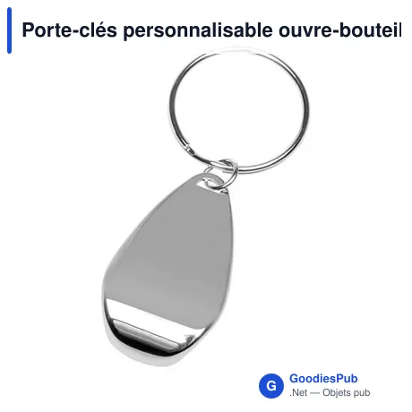 Porte-clés personnalisable ouvre-bouteilles avec logo - Madison