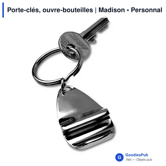 Porte-clés personnalisable ouvre-bouteilles avec logo - Madison - Image 2