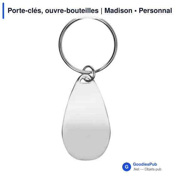 Porte-clés personnalisable ouvre-bouteilles avec logo - Madison - Image 4