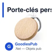 Porte-clés personnalisable en bois Pelton avec logo - Miniature 12