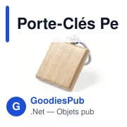Porte-clés personnalisable en bois Pelton avec logo - Miniature 6