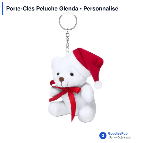 Porte-clés ourson personnalisable avec logo entreprise - Image 1