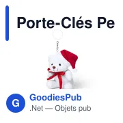 Porte-clés ourson personnalisable avec logo entreprise - Miniature 2