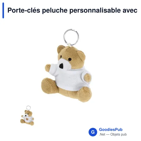 Porte-clés peluche personnalisable avec logo - Pickford