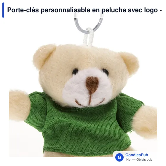 Porte-clés personnalisable en peluche avec logo - Tedchain - Image 6
