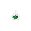 Variante vert - Porte-clés personnalisable en peluche avec logo - Tedchain