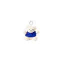 Variante bleu - Porte-clés personnalisable en peluche avec logo - Tedchain