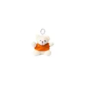 Variante orange - Porte-clés personnalisable en peluche avec logo - Tedchain