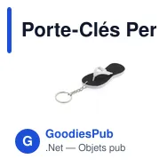 Porte-Clés Perle personnalisable avec logo - Accessoire clé original - Miniature 1