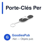 Porte-Clés Perle personnalisable avec logo - Accessoire clé original - Miniature 2