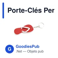 Porte-Clés Perle personnalisable avec logo - Accessoire clé original - Miniature 3