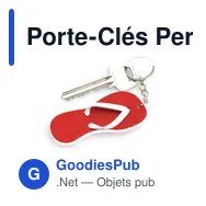 Porte-Clés Perle personnalisable avec logo - Accessoire clé original - Miniature 4