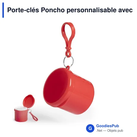 Porte-clés Poncho personnalisable avec logo - Birtox