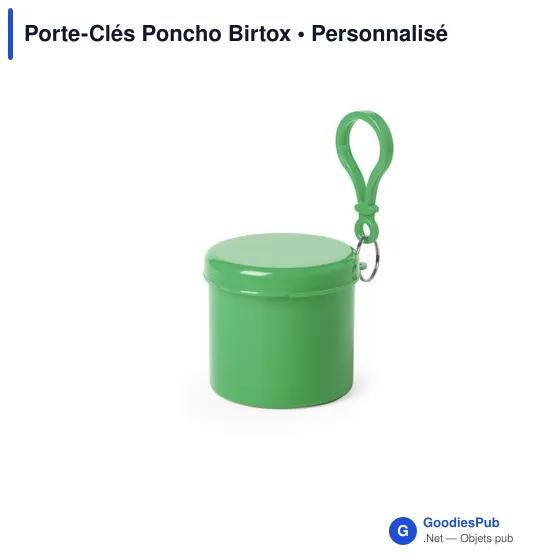 Porte-clés Poncho personnalisable avec logo - Birtox - Image 2
