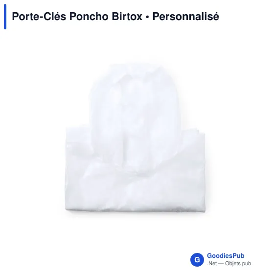 Porte-clés Poncho personnalisable avec logo - Birtox - Image 3