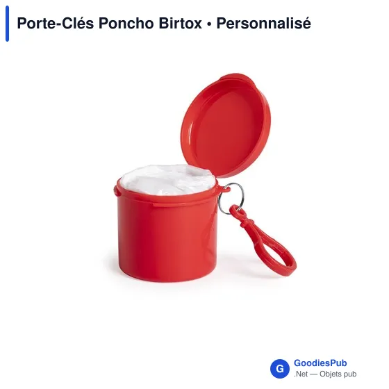 Porte-clés Poncho personnalisable avec logo - Birtox - Image 4