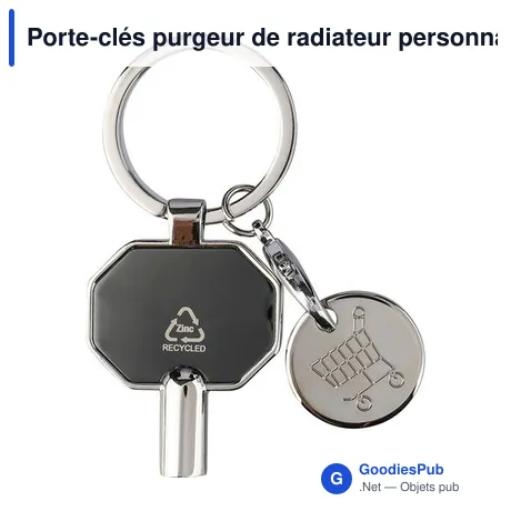 Porte-clés purgeur de radiateur personnalisable avec logo - Mara