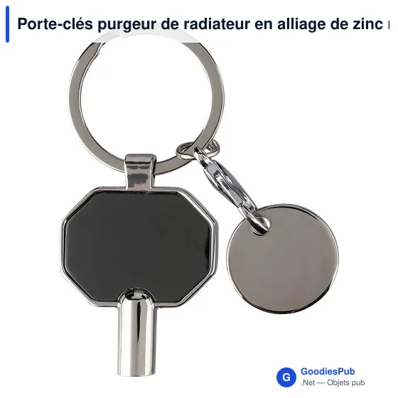 Porte-clés purgeur de radiateur en alliage de zinc recyclé Mara - Image 3